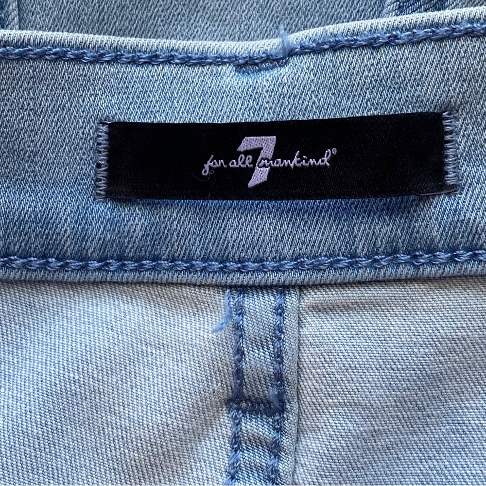 7 For All Mankind Jo Jeans Ultra High Rise Wide Leg Woman 32 Light Wash Soft NEW - Picture 6 of 16